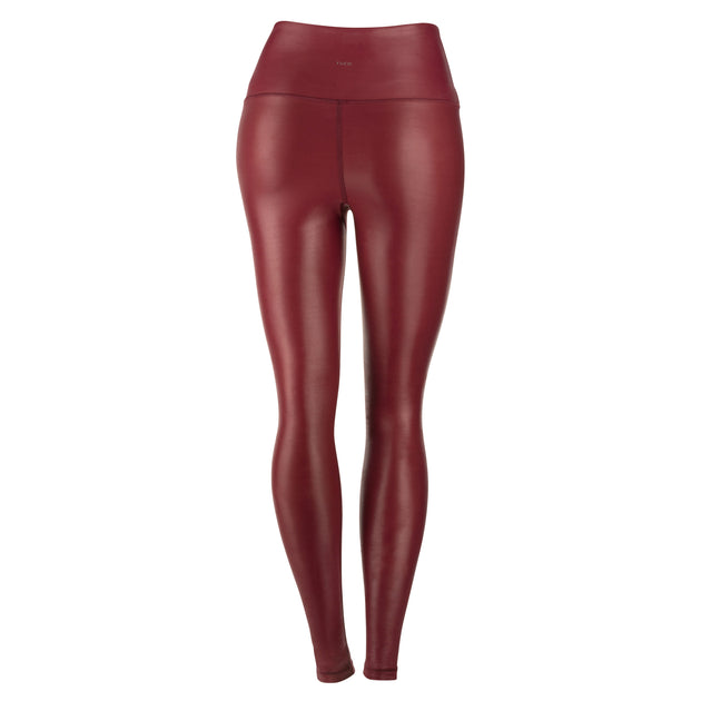 SPANX Faux leather leggings dark burgundy/brown Size S/P​