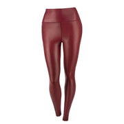 High-rise liquid leggings in berry. The breathable and high-performance fabric offers extra comfort and sculpting support of your silhouette. 100% tummy-control and squat-proof leggings. The hidden pocket in the waistband have space for cards and keys. Designed for yoga, gym training, running, cycling and everyday wear.