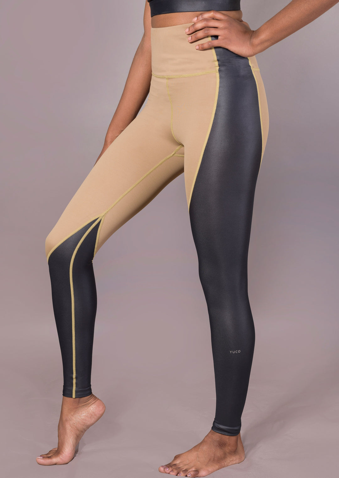 Fashion two tone yoga pants